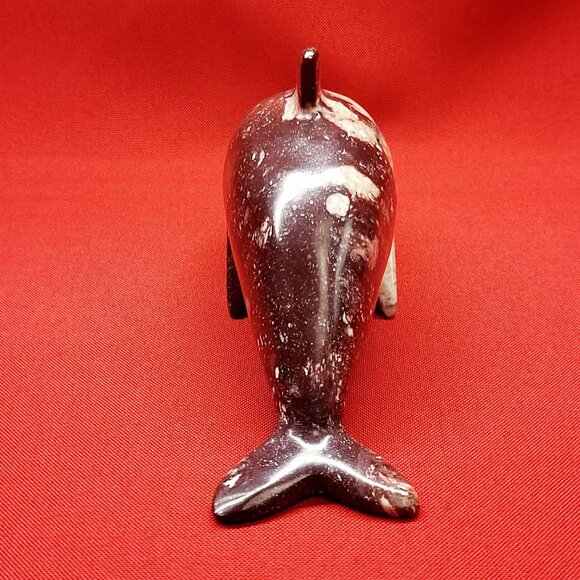 Vintage Carved Marble Stone Dolphin Figurine Paperweight Home Decor - Picture 7 of 14